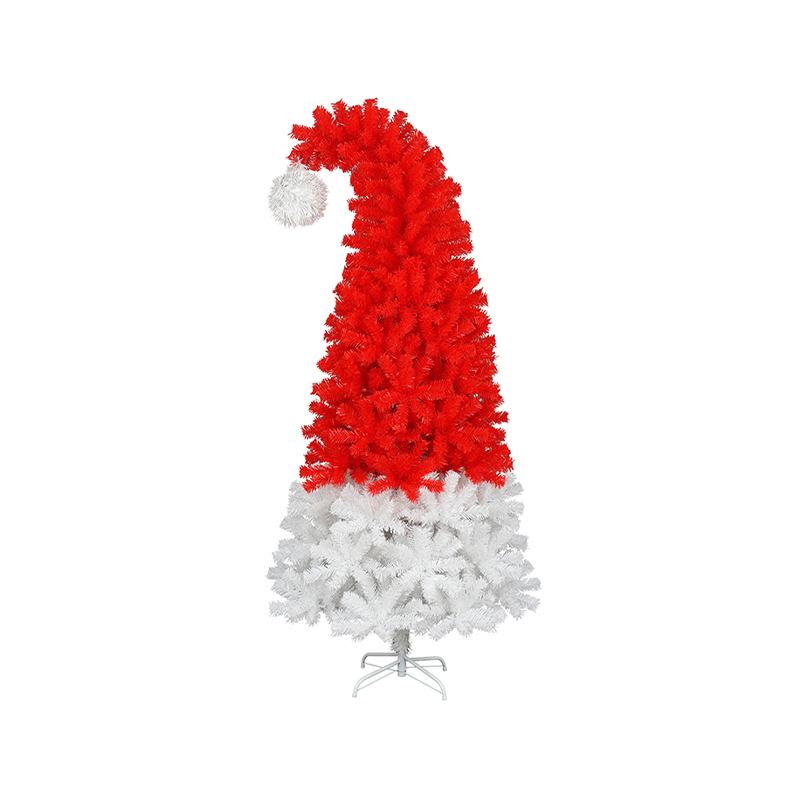 Red And White Crooked Christmas Tree