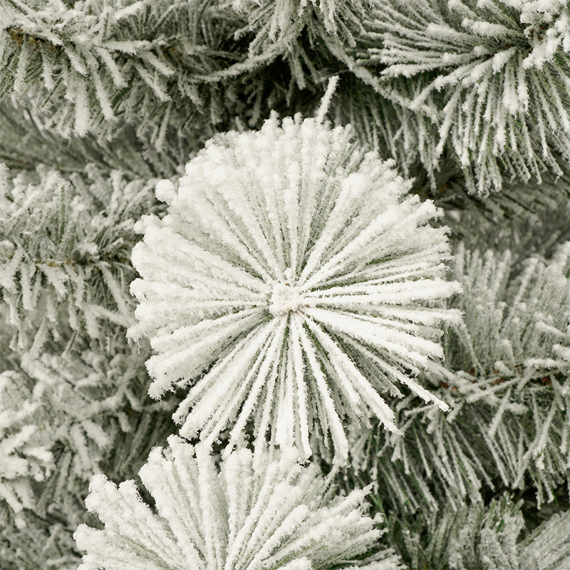 Flocked Christmas Tree With Lights