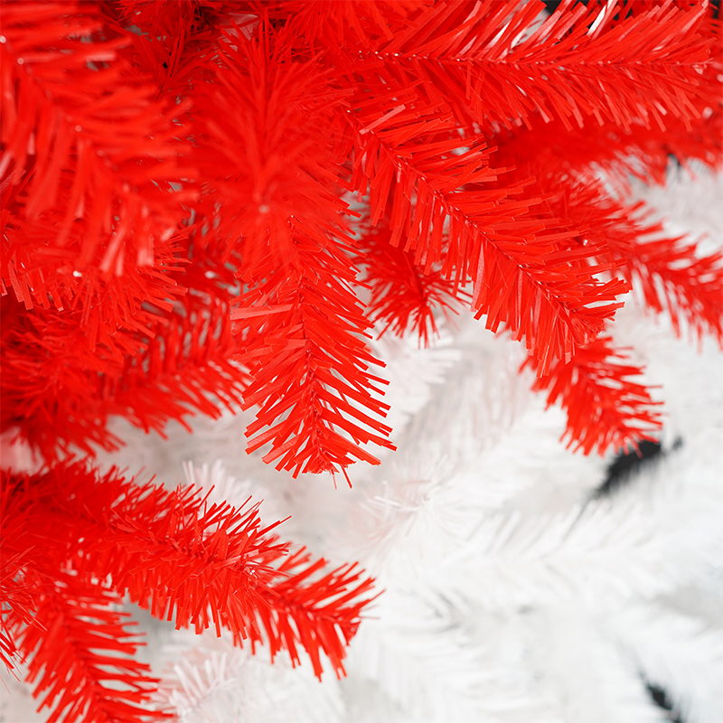 Red And White Crooked Christmas Tree