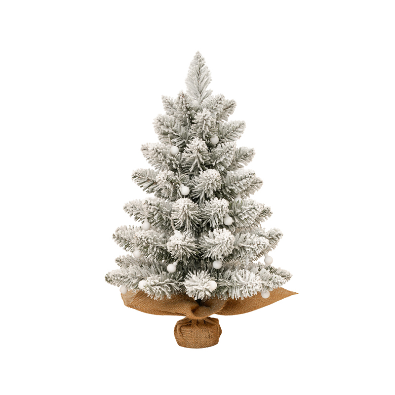 What is the effect of the craftsmanship of mini flocked christmas tree with lights on its appearance and texture?