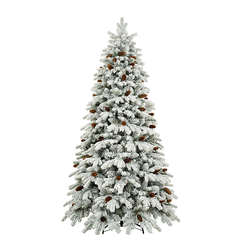 Flocked Christmas Tree With Lights