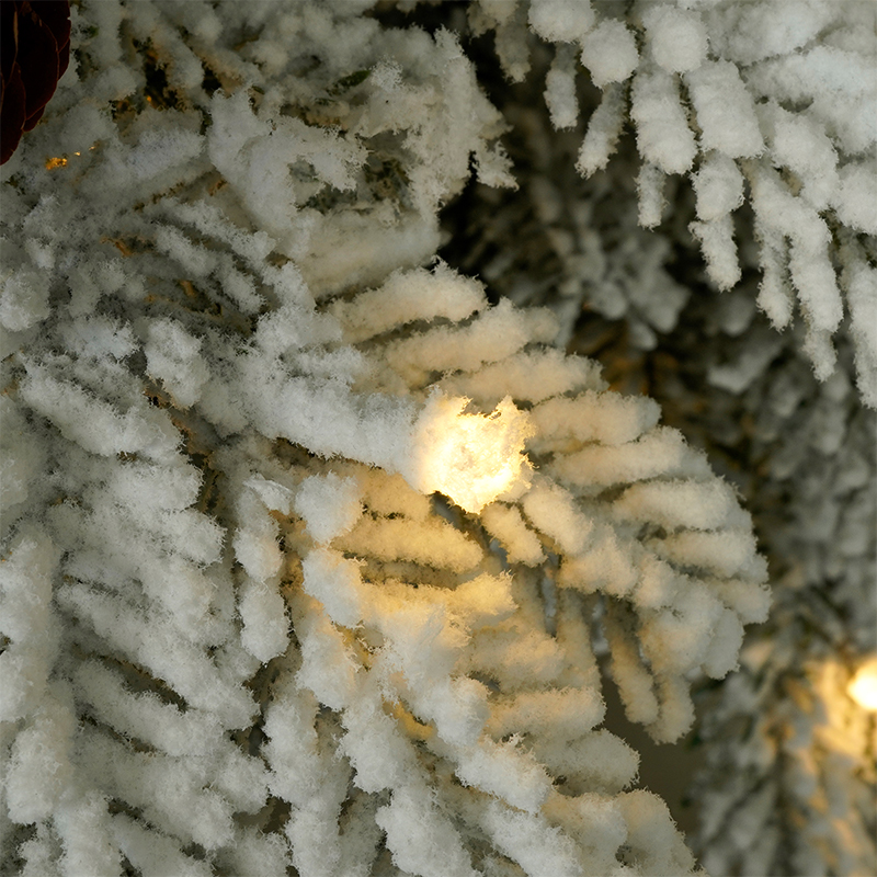 Flocked Christmas Tree With Lights