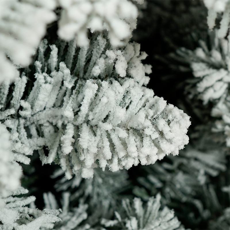 Flocked Christmas Tree With Lights