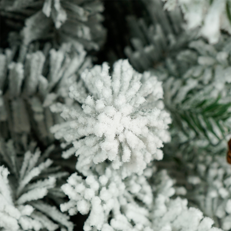 Flocked Christmas Tree With Lights