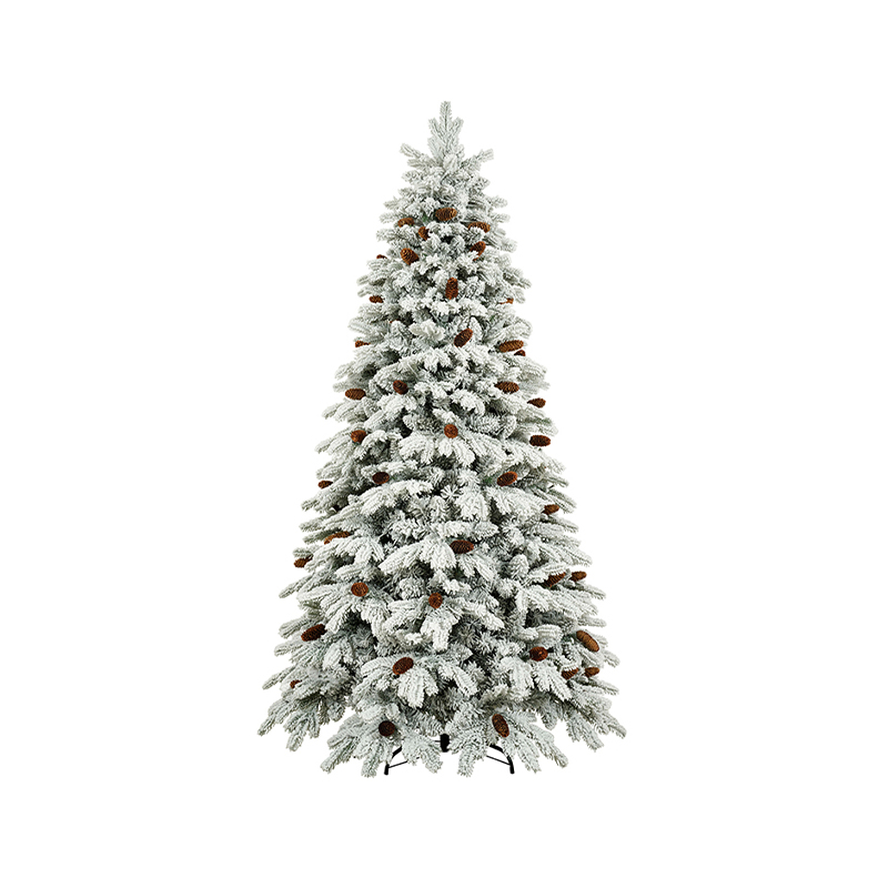 Flocked Christmas Tree With Lights