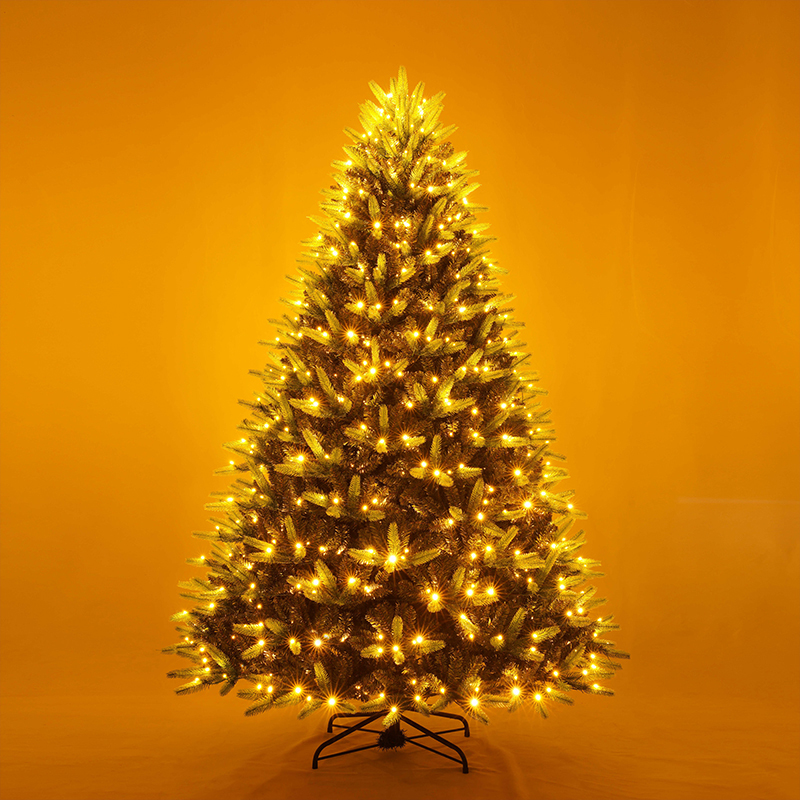 Two-Color PE Christmas Tree With Lights