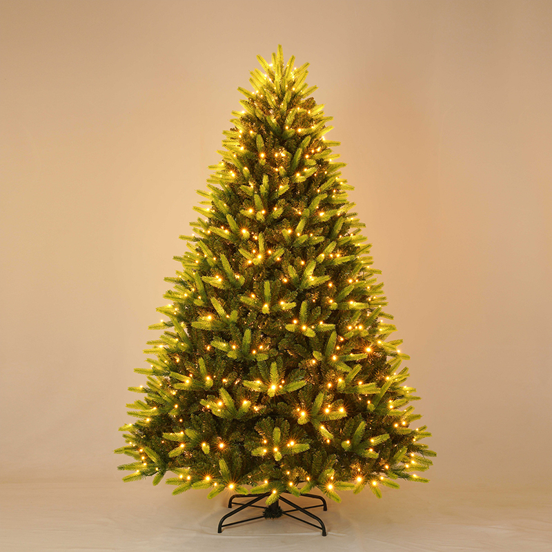 Two-Color PE Christmas Tree With Lights