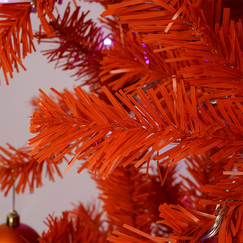 Orange-Red Inverted Tree With Lights