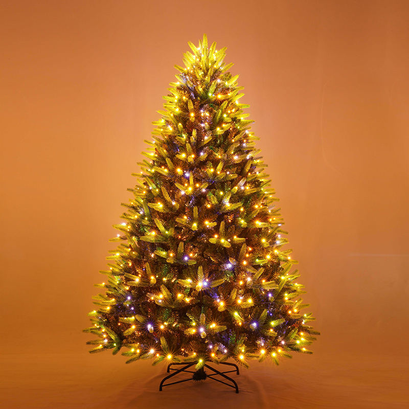 Two-Color PE Christmas Tree With Lights