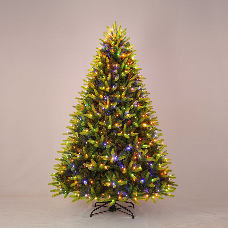 Two-Color PE Christmas Tree With Lights