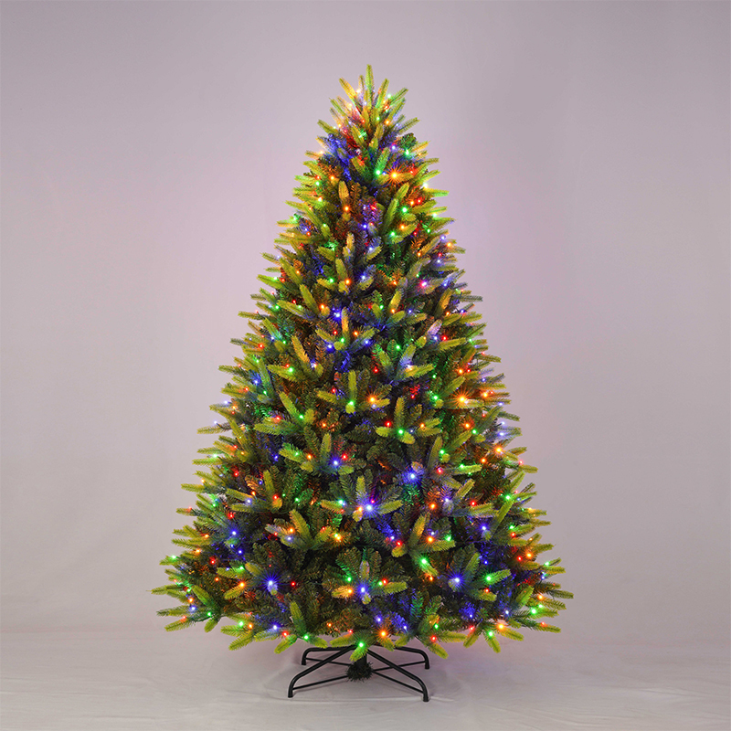 Two-Color PE Christmas Tree With Lights