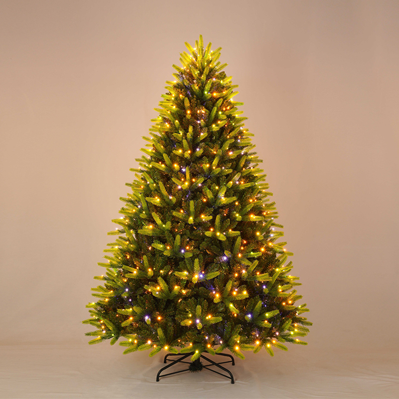 Two-Color PE Christmas Tree With Lights