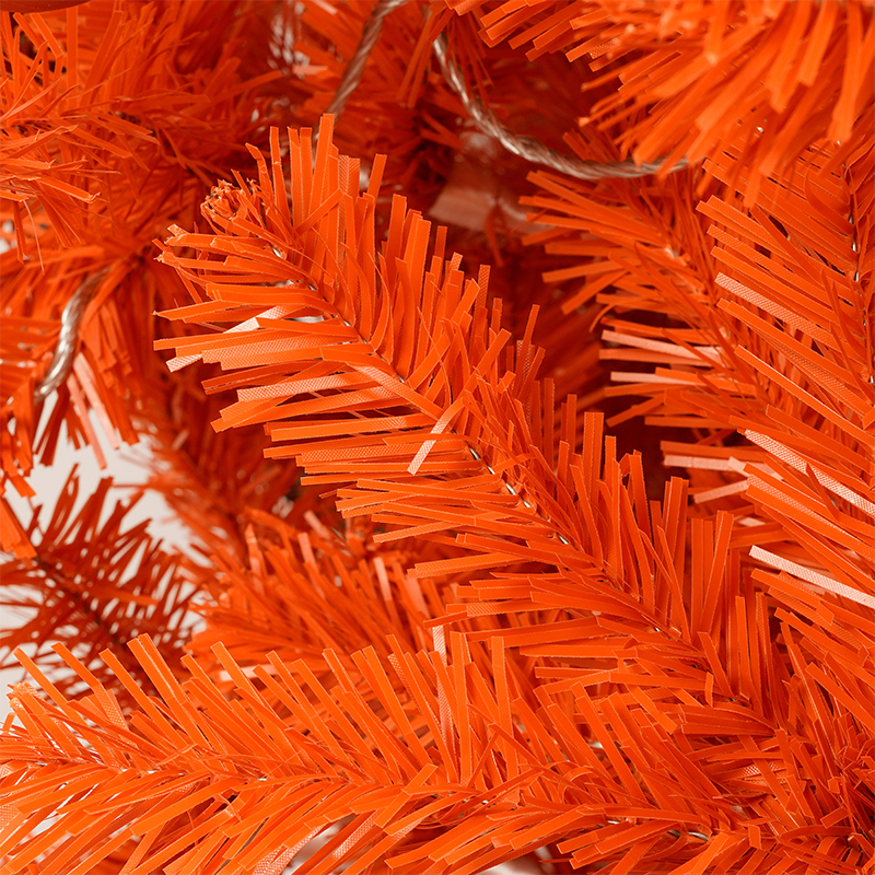 Orange-Red Inverted Tree With Lights